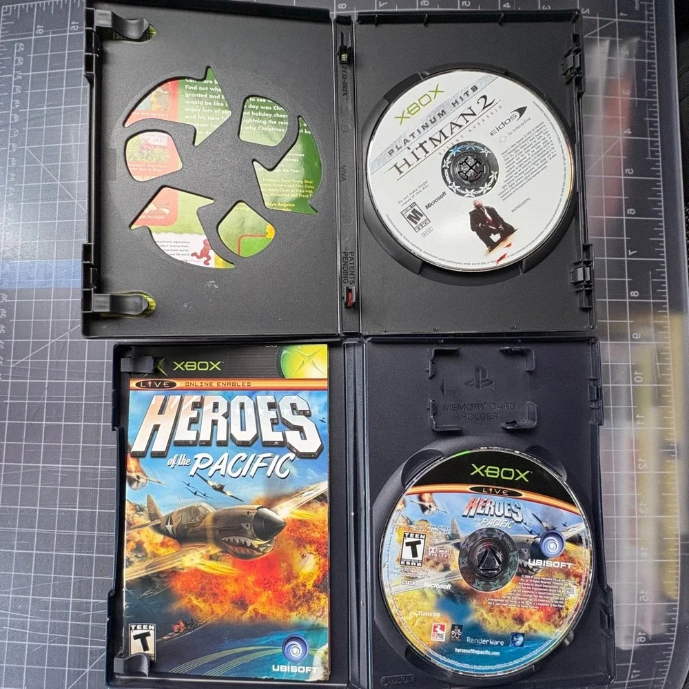 Original Xbox Game Lot 6 Ghost Recon Hitman 2 Heroes Pacific Excellent Discs